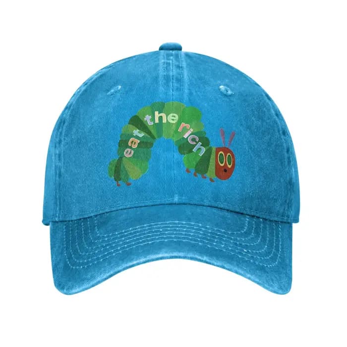 Casquette de baseball 'Eat The Rich Hungry' style Hip Hop délavée
