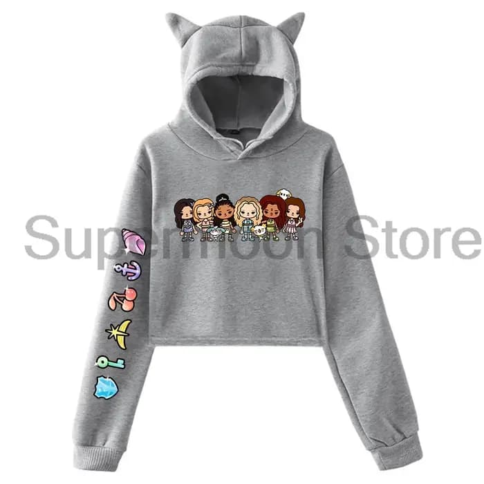 Kpop Katseye Anime Logo sweat à capuche 2025 beau Chaos Tour oreilles de chat