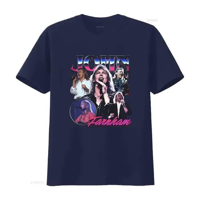 T-shirt style rétro John Farnham Singer Musician