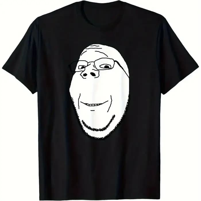 Soyjak Soy Wojak Soyboy Funny Wholesome Gapejak T-Shirt noir à col rond, streetwear décontracté et a