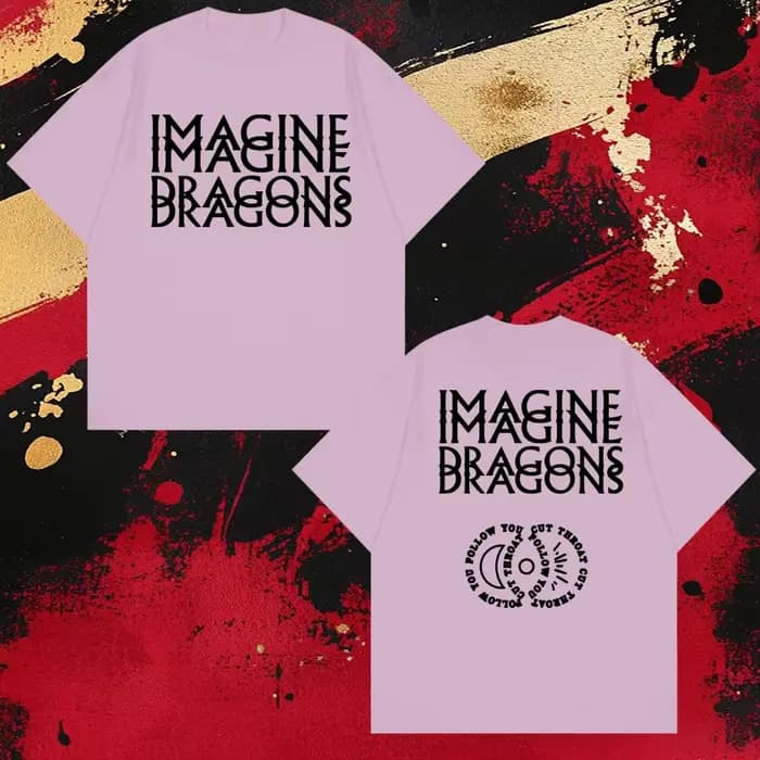 Imagine Dragons Album Tour 2026 T-shirt imprimé double face unisexe surdimensionné 100% coton T-shirts à manches courtes pour hommes et femmes