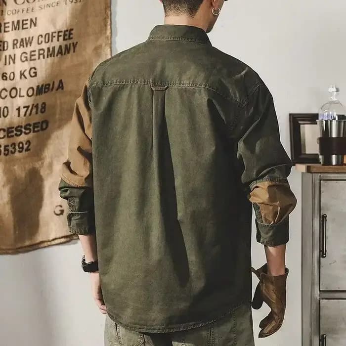 Vestes en denim à boutons pour hommes