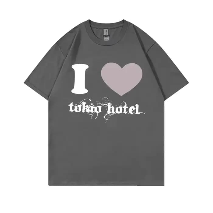 T-shirt graphique I Love Tokio Hotel pour hommes et femmes