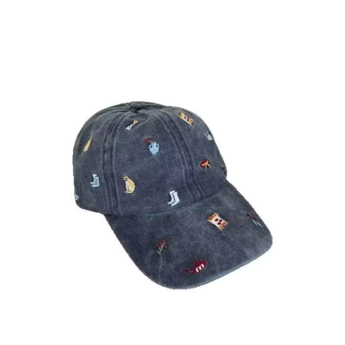 Casquette de baseball en coton lavé brodée de dessins animés personnalisés pour hommes et femmes