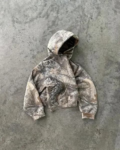 Streetwear sweat à capuche zippé Y2K vêtements hommes femmes Harajuku gothique rétro camouflage graphique