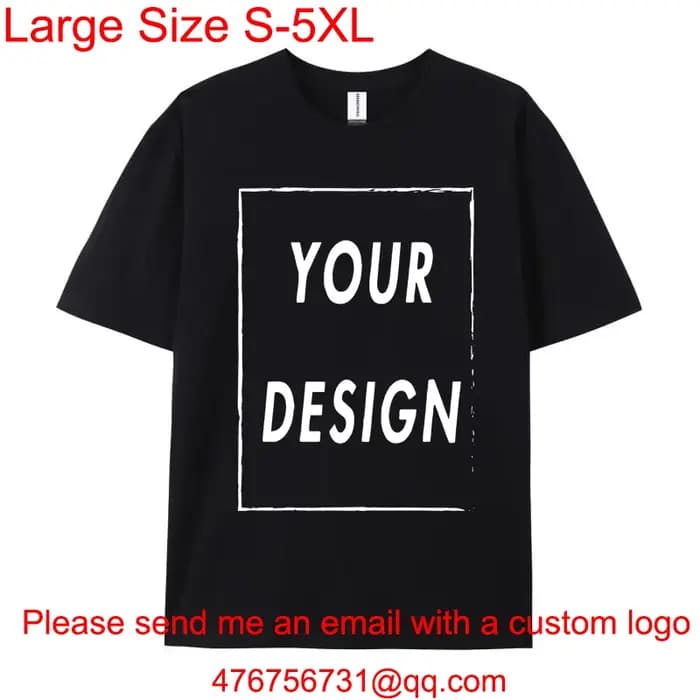 T-shirt personnalisé femmes hommes personnalisé imprimé 100% coton à manches courtes votre Logo Phot