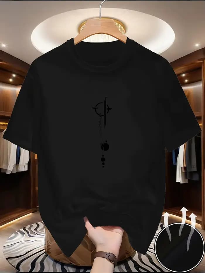 T-shirt pour homme à col rond et manches courtes