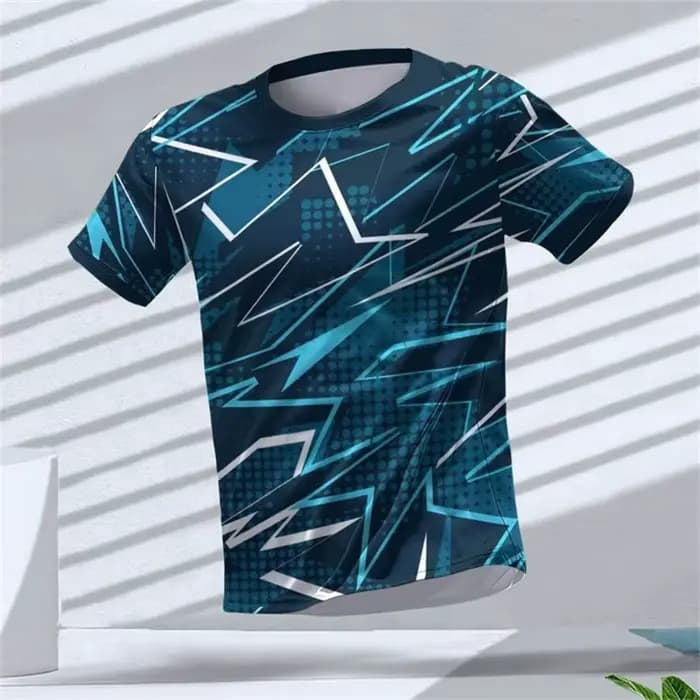 T-shirts de sport à motif géométrique Simple pour hommes