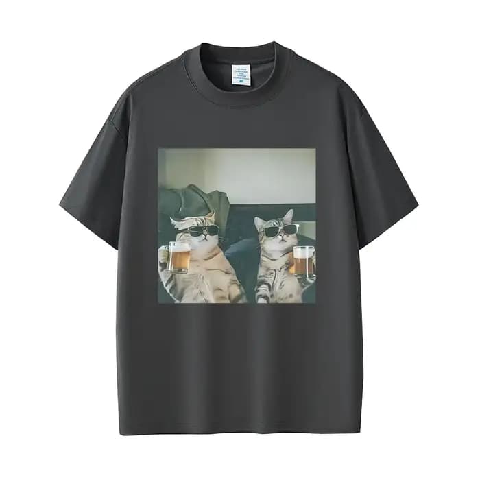 T-shirt à manches courtes en coton pour hommes et femmes