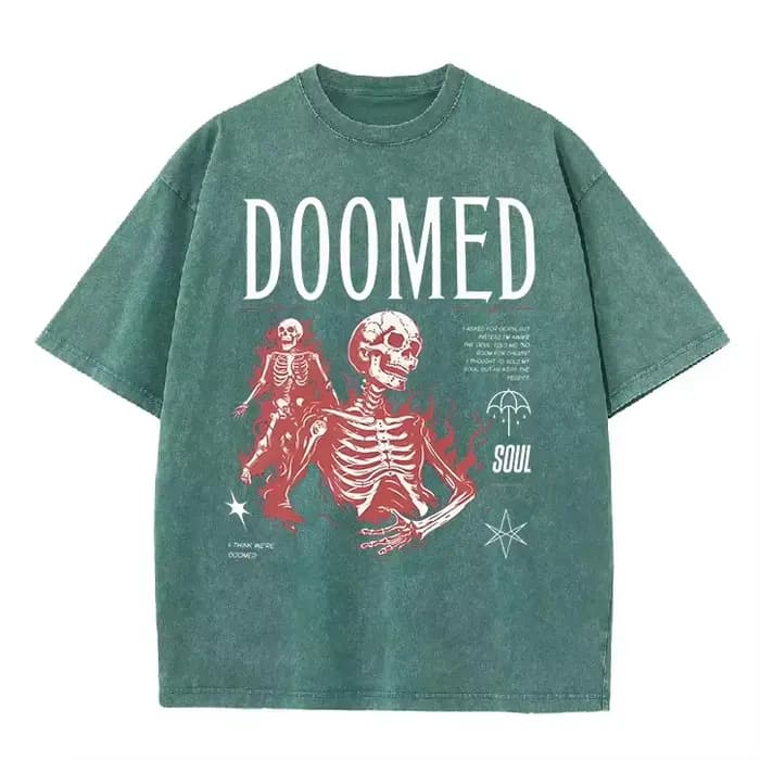T-shirt en coton délavé vintage de la groupe de rock britannique BMTH Bring Me The Horizon