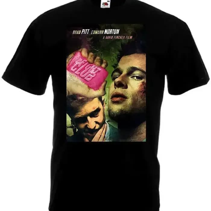 Fight Club v1 T-shirt noir avec affiche de film toutes tailles S 5XL