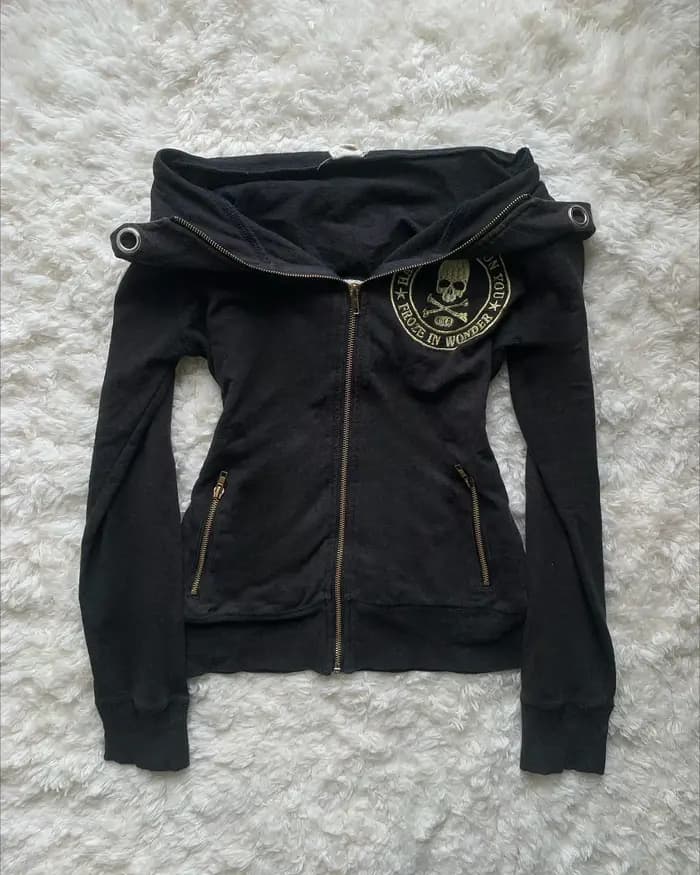 Sweat à capuche américain Sexy en maille strass brillant, dos nu, vêtements Y2K pour femmes, mode ch