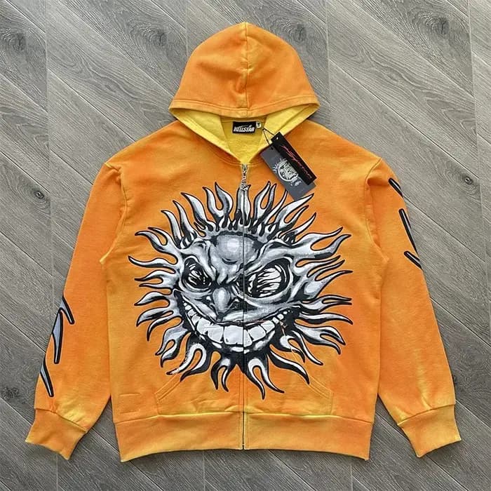 HS sun zip up sweat à capuche orange capsule 11