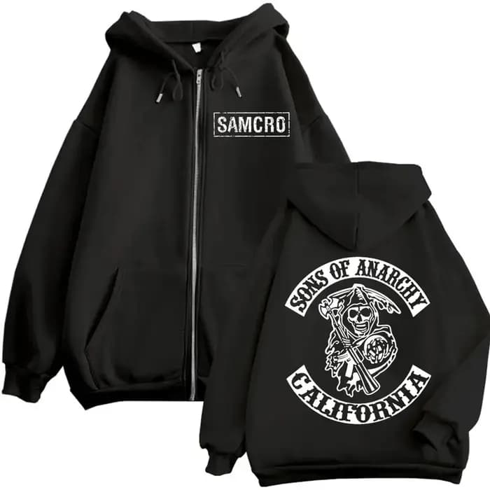 Nouveau sweat à capuche imprimé double face Sons of Anarchy 2025 pour hommes et femmes