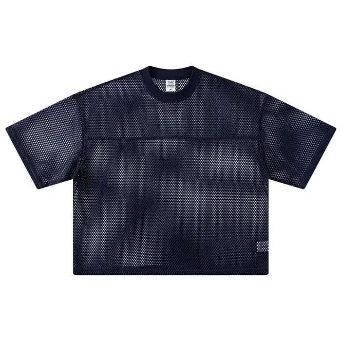 T-shirt en maille pour homme haut de gamme, coupe ample, style estival, déchiré, design polyvalent,