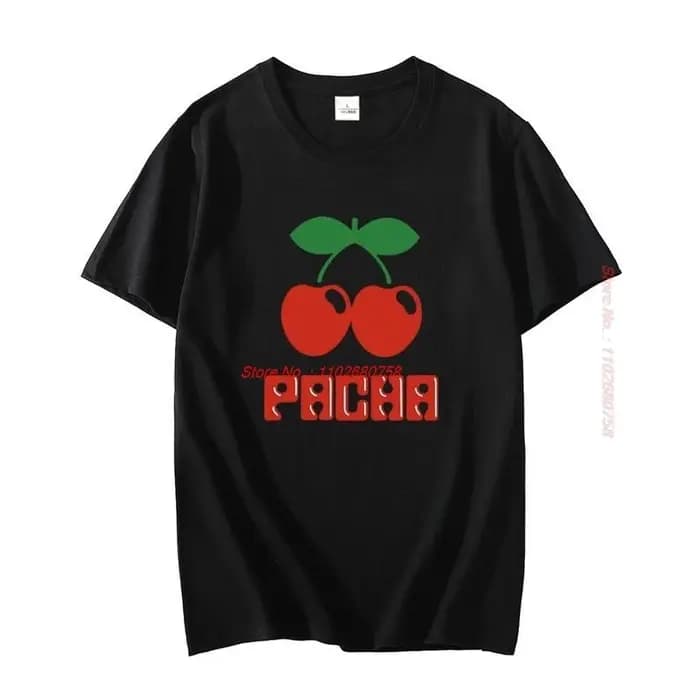 Pacha Ibiza T-shirts graphiques unisexes à la mode en coton grande taille à manches courtes T-shirt d'été de haute qualité pour hommes