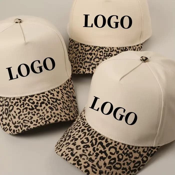 Chapeau de Baseball léopard avec LOGO personnalisé pour femmes