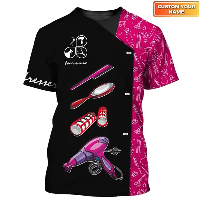 T-shirt unisexe imprimé en 3D avec nom personnalisé pour hommes