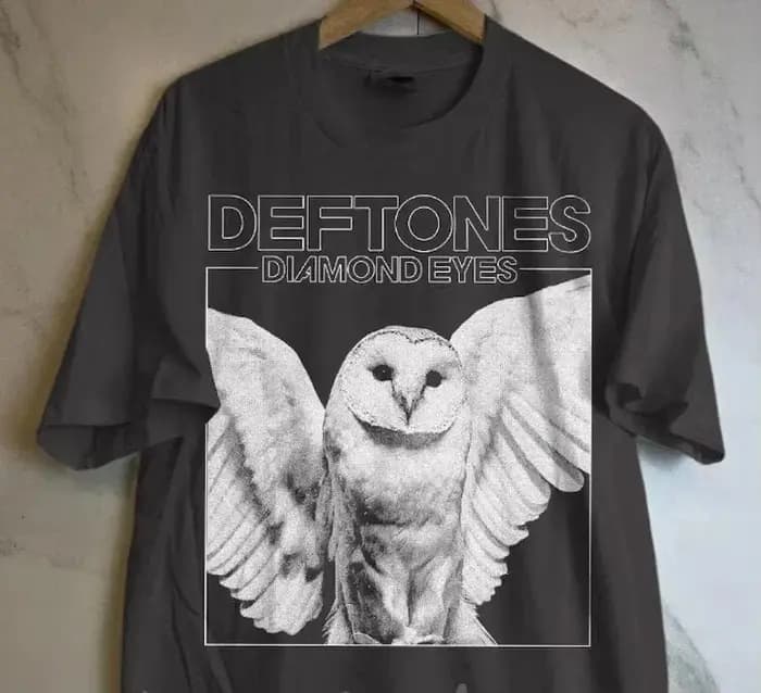 T-shirt du groupe de rock « Diamond Eyes » Deftones Tour.