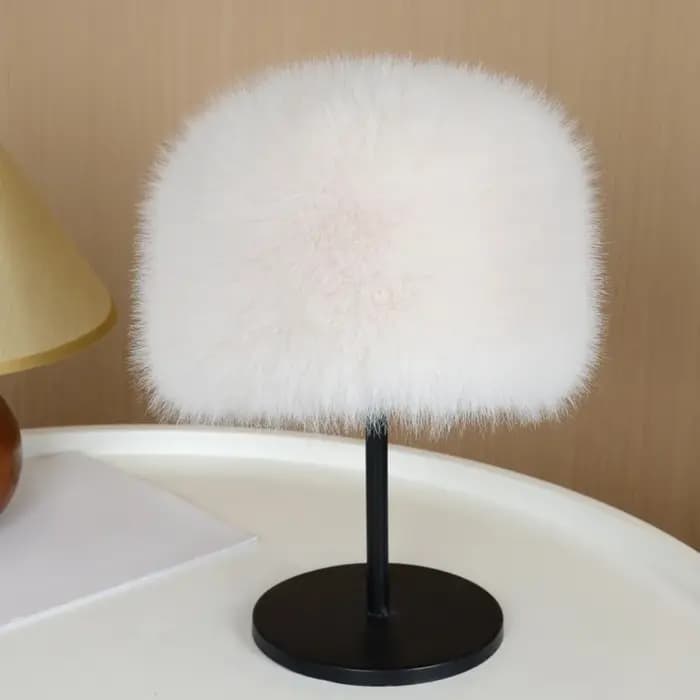 Chapeau seau en fourrure moelleuse en peluche