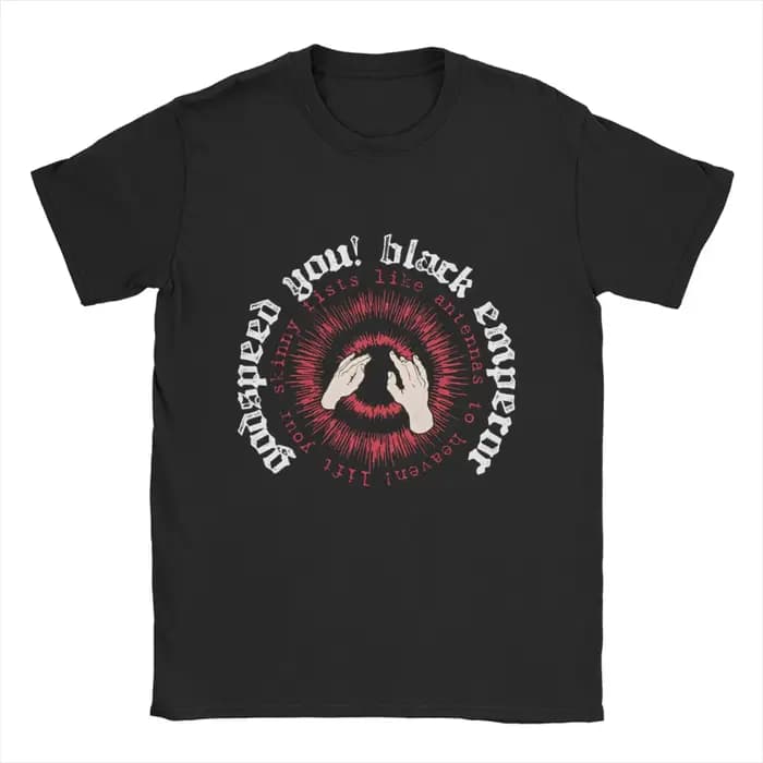 Hipster Godspeed You Black Emperor Band T-Shirt pour hommes col rond 100% coton T-Shirt à manches co