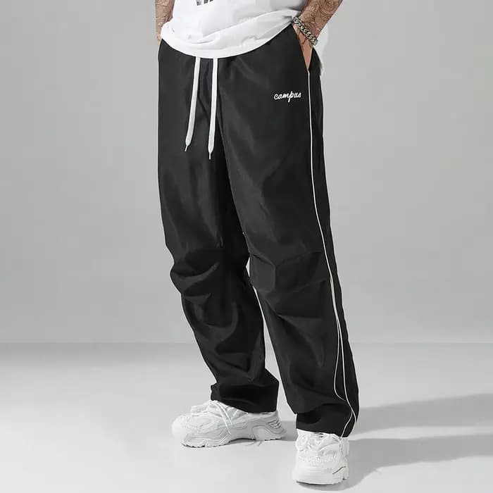 Pantalons de survêtement de fitness pour hommes, pantalons de sport décontractés, pantalons droits à cordon de serrage, pantalons de jogging fins pour le printemps et l'été, pantalons de rue