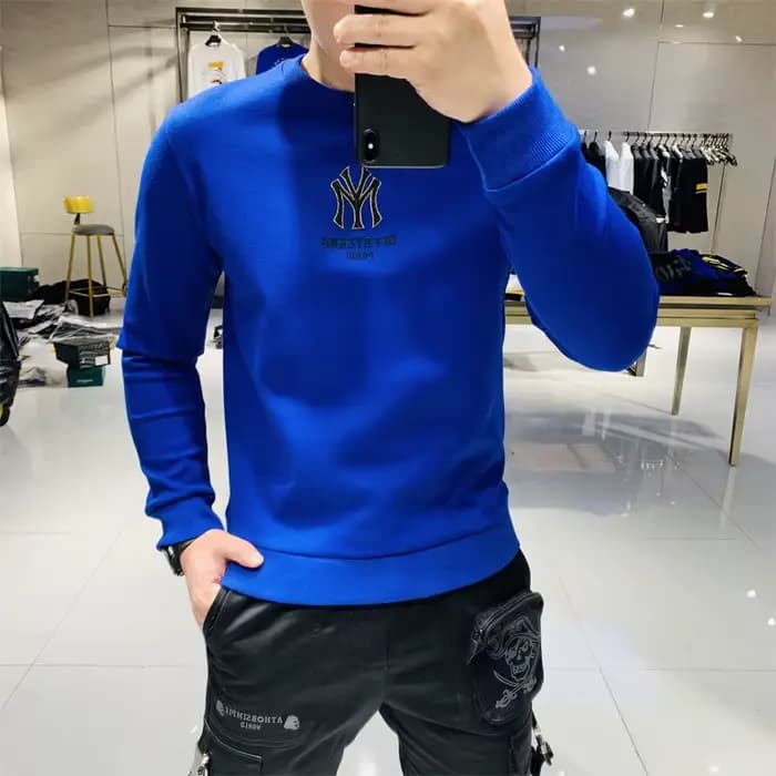 Beaux hommes sweats à capuche Simple marque Logo broderie nouveau automne conception coréenne pull décontracté coton