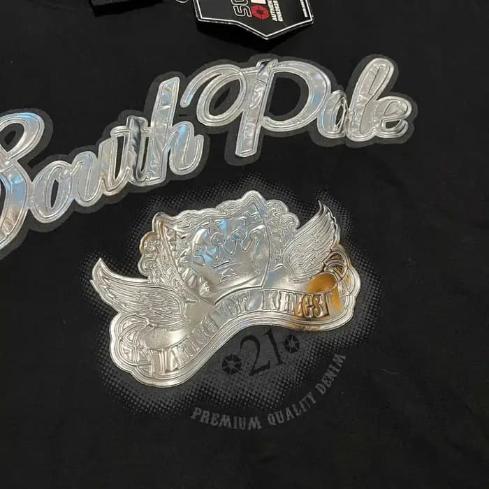 2000s SouthPole Street T-Shirt hommes rétro éclat en détresse Hip-Hop