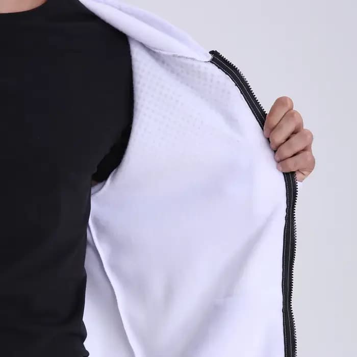 Sweat à capuche zippé pour hommes poche à pois imprimé