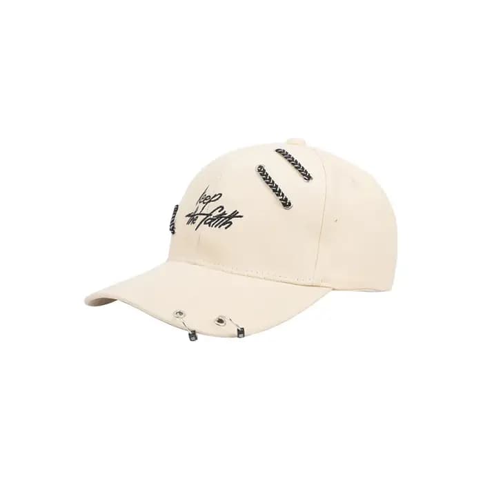 Nouvelle casquette de baseball grise pour homme avec détail corde, brodée, réglable, style Dad Hat, Hip Hop Streetwear, Snapback