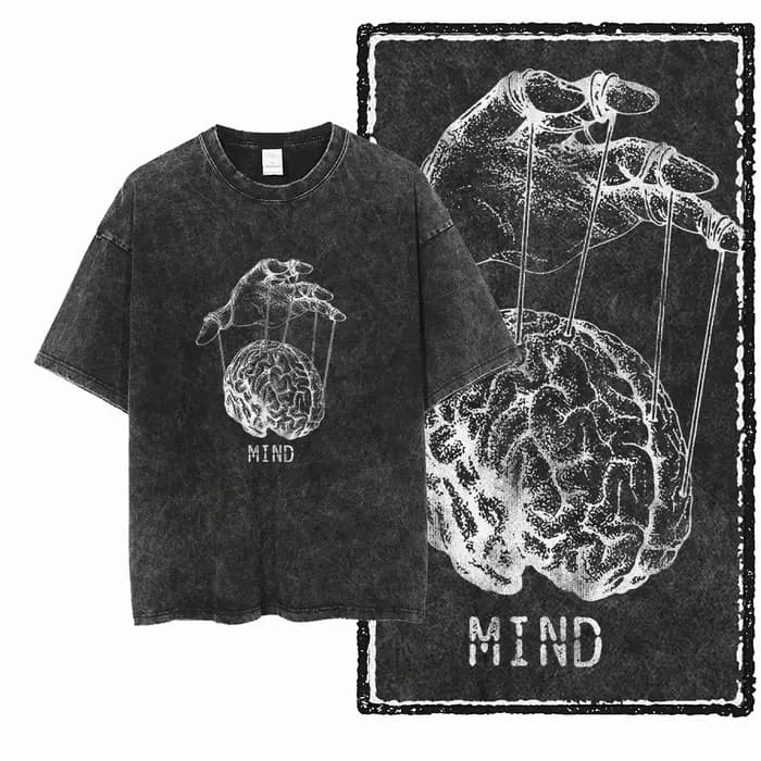 ZG Cool imprimé coton lavé à l'acide graphique exclusif unisexe t-shirt Cool Vintage Streetwear homm