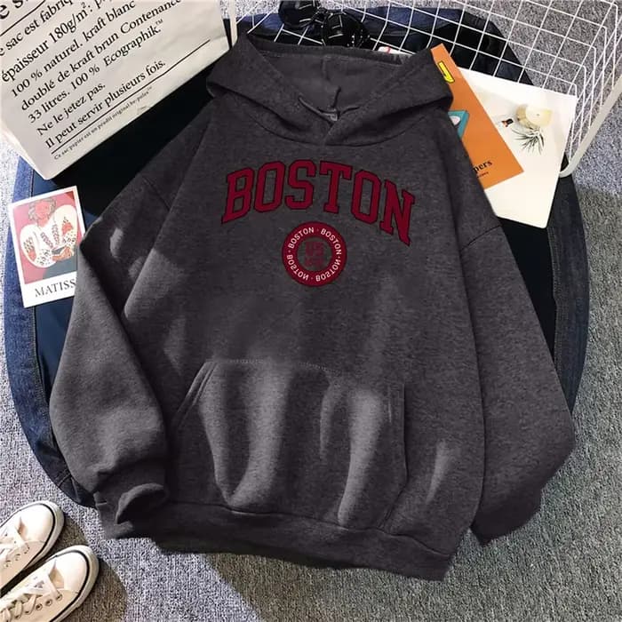 Boston City nous fondé en 1630 sweat à capuche homme et femme chaud confortable pulls mode décontracté à capuche basique tout Match sweat