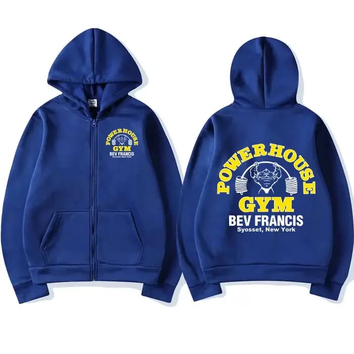 Powerhouse Gym Logo sweat à capuche zippé hommes femmes mode gothique Geek Fitness veste zippée sweats