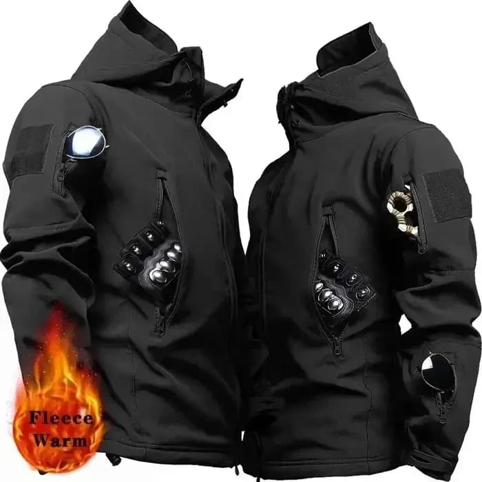 Veste militaire décontractée à capuche pour hommes