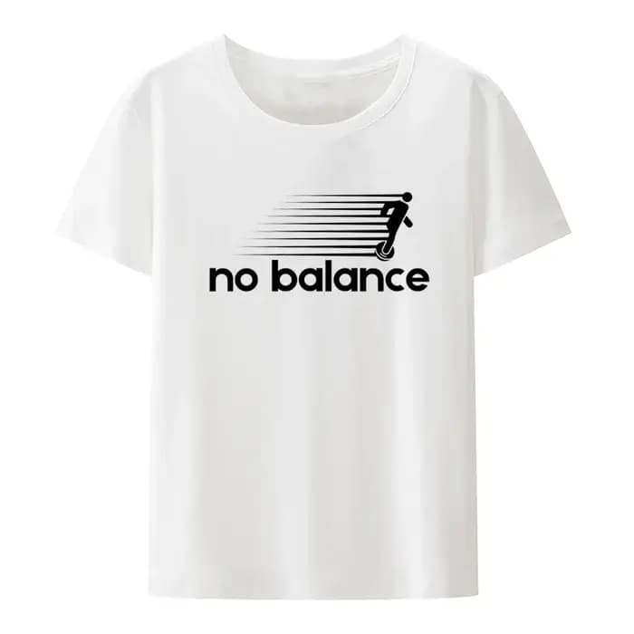 T-shirt drôle imprimé graphique No Balance pour hommes, t-shirt fantaisie, vêtements masculins confortables, vêtements créatifs