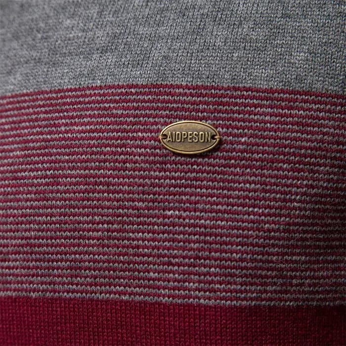 AIOPESON hommes Patchwork pull pull coton décontracté fermeture éclair col montant pull pour hommes