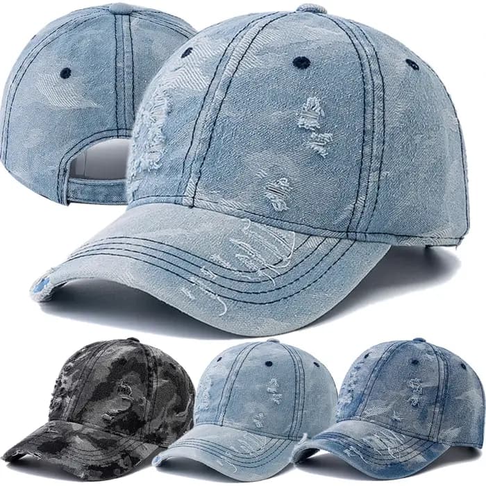 Casquette de Baseball unisexe, Style camouflage, haute qualité, Design de trous, en Denim, pour hommes et femmes, pour Camping en plein air, randonnée, offre spéciale