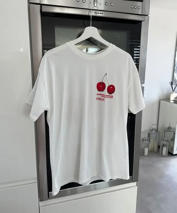 T-shirts graphiques cerise Harajuku d'été