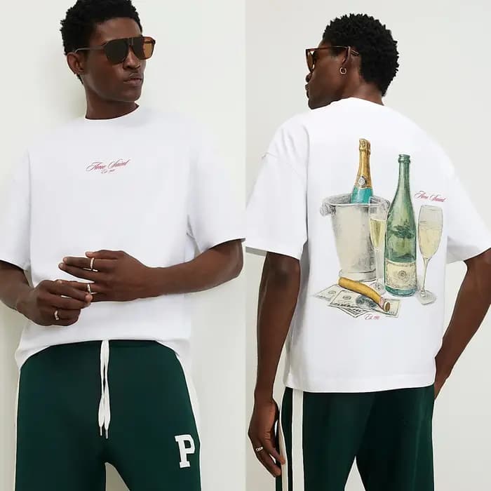 T-shirt en coton blanc surdimensionné St Tropez
