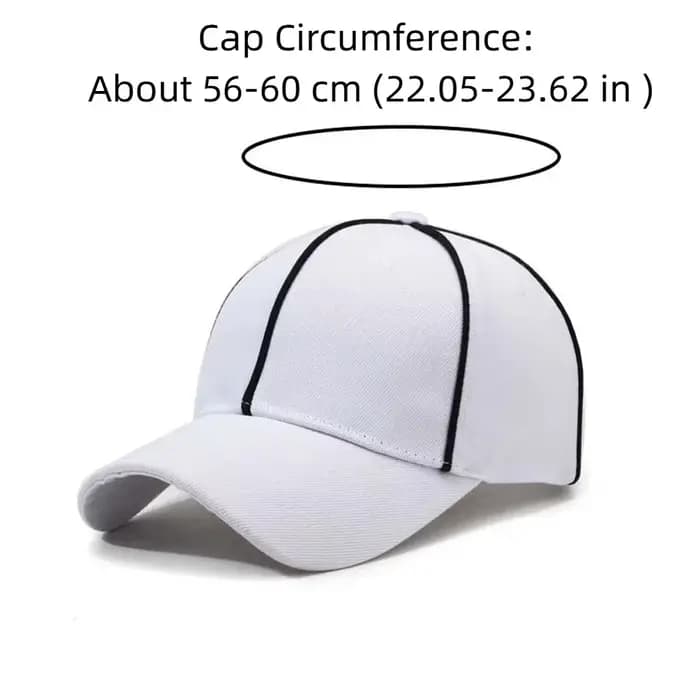 Casquette d'arbitre professionnelle réglable noire/blanche avec bordure contrastante – Chapeau de sport polyvalent anti-UV