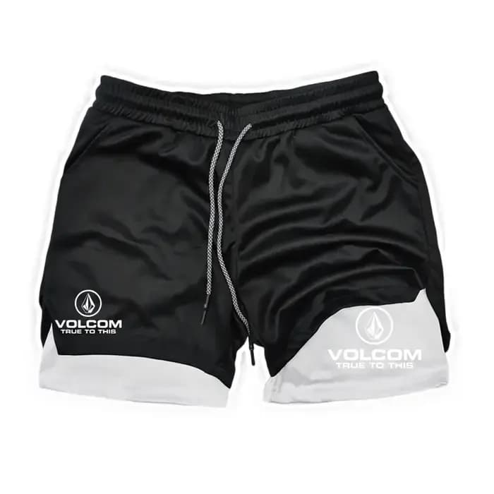 VOLCOM Short de sport imprimé 2 en 1 pour homme