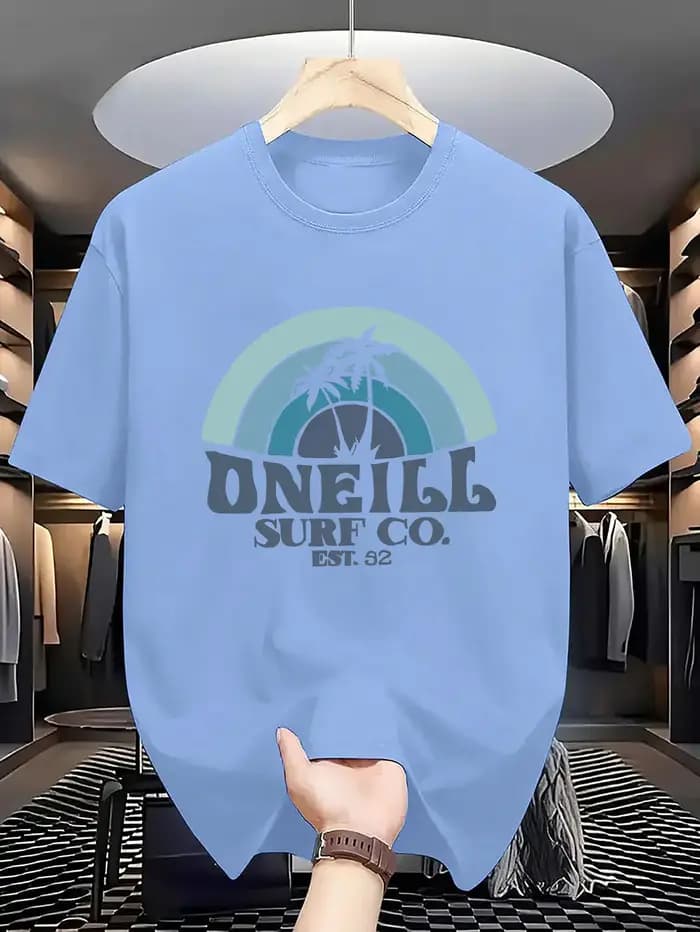 T-shirt manches courtes col rond pour hommes, 100 coton, à la mode, sport décontracté, coupe ample,