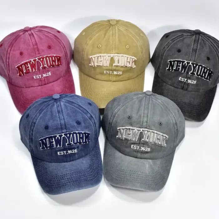 Casquette de Baseball en coton New York, lettres lavables, casquette de Sport en langue de canard, Protection solaire réglable, lettres brodées, chapeaux de soleil d'été