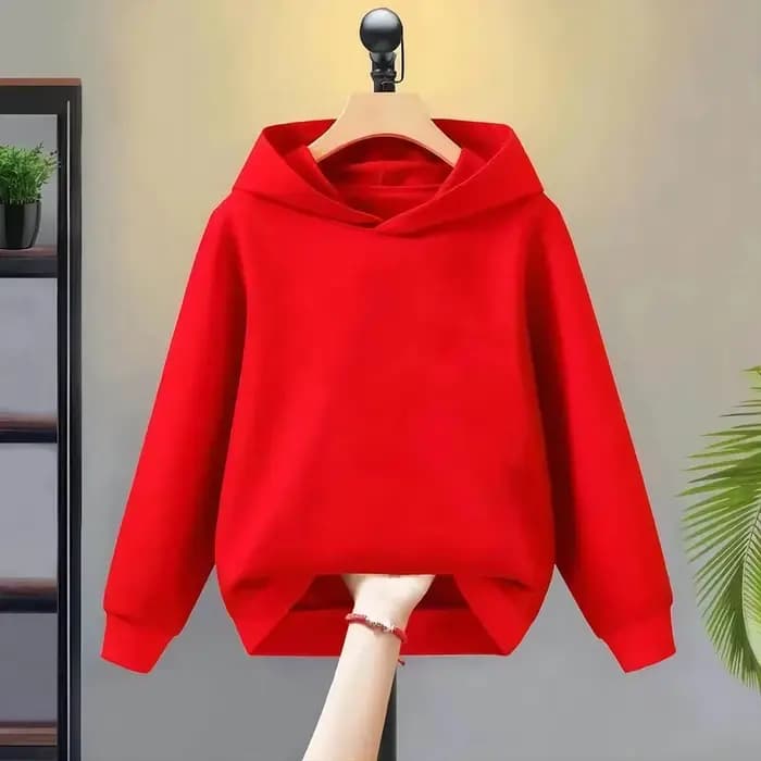 Sweat à capuche pour enfants pour garçons et filles âgés de 3 à 12 ans | Multicolore en rouge