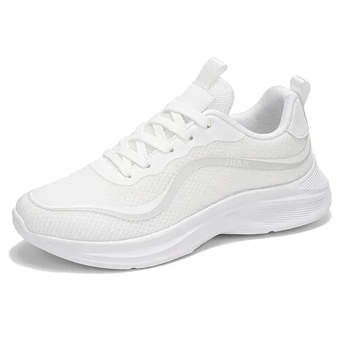Baskets blanches de grande taille pour hommes, légères, respirantes, chaussures de sport décontracté