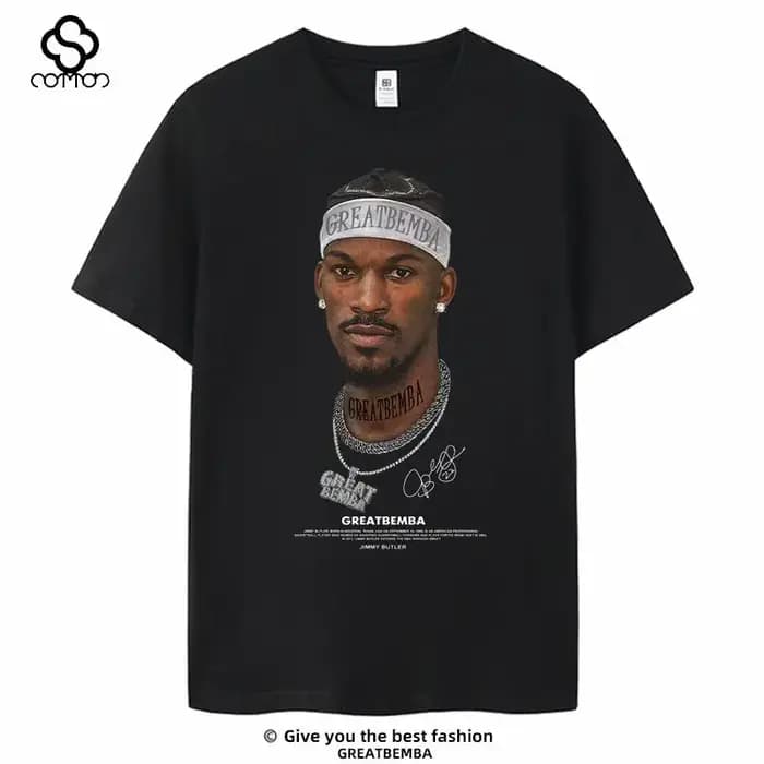 T-shirt classique imprimé Basketball Star pour hommes et femmes, en coton doux et respirant, idéal p
