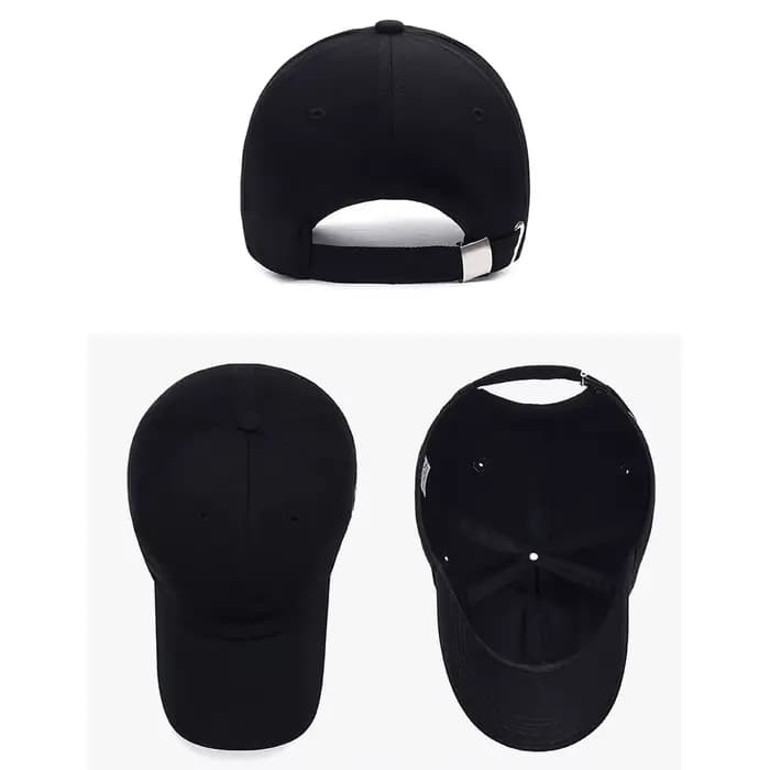 Casquette de baseball FS noire et blanche à imprimé lettres pour hommes