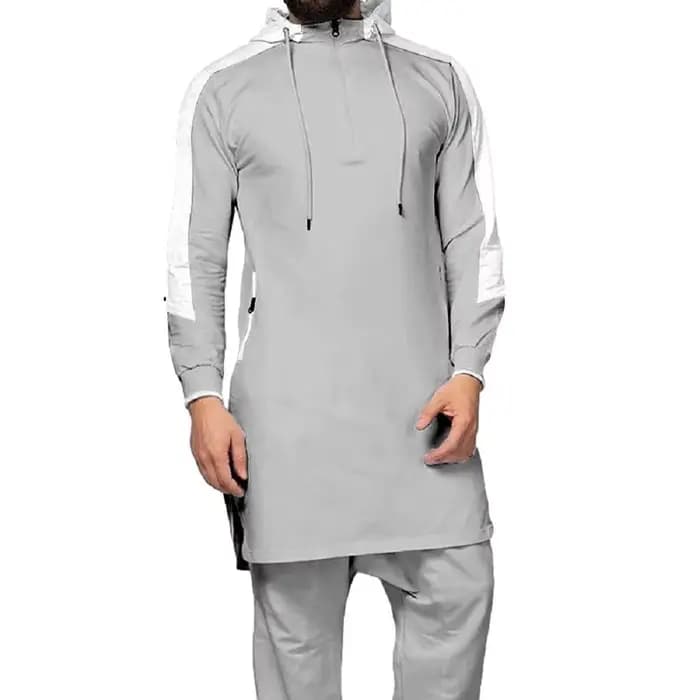 Hommes sweat T-shirt printemps automne couleur unie ample Zip pull