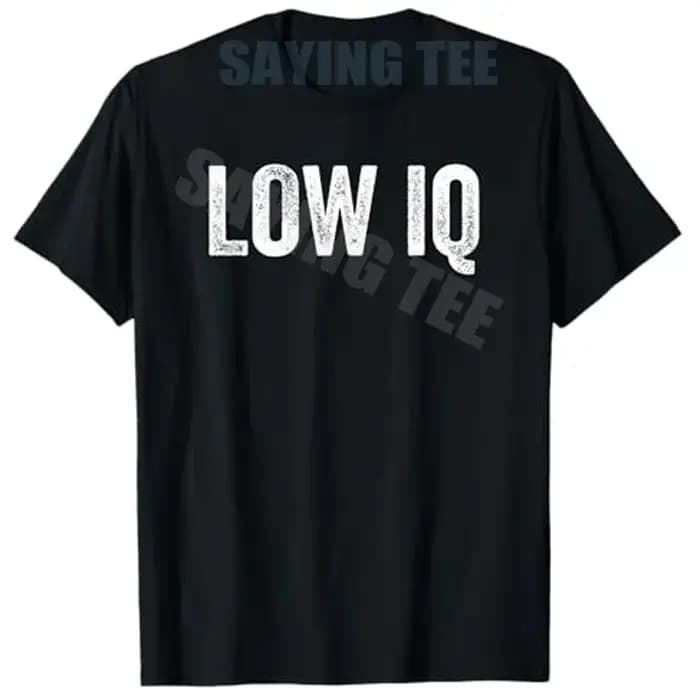 T-shirt humoristique et sarcaste sur le thème des memes 'Faible QI', style Y2K, streetwear personnal