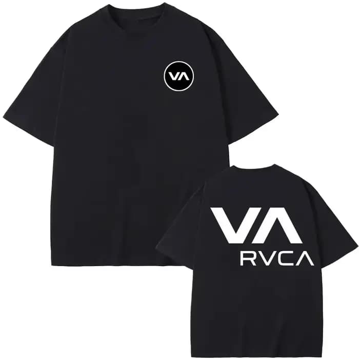 T-shirt RVCA noir en coton pour l'été